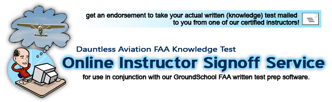 FAA Knowledge Test Endorsemnt.